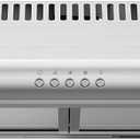 Midea MVU30W6AST 30 inch Under Cabinet Ducted/Ductless Convertible Slim Vent Durable Stainless Steel Kitchen Reusable Filter, 3 Speed Exhaust Fan and 2 LED Lights Range Hood