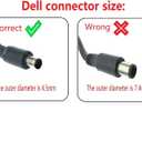 Dell 90W AC Power Adapter, 4.5mm Connector, with 1m Cable, for Laptops