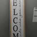 Welcome-ish Sign for Front porch Standing 45"X9" Large Outdoor Welcome Tall Vertical Funny Signs for Home Outside Door Wall Decor (Wood)