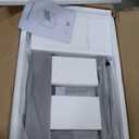 Tribesigns 24" Bathroom Vanity with Sink, Solid Wooden Frame Freestanding Vanity with Ceramic Porcelain Basin, 2-Door Storage Cabinet & Open Shelf for Small Bathroom, Industrial, Black