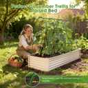 Cucumber Trellis for Raised Bed, U-Shape Garden Trellis for Climbing Plants Outdoor, Metal Arch Vegetables Trellis, Plant Support for Vine (Green, 47.2x47.2 X21.6)