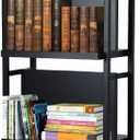 Rolling Library Book Cart  34 Inches Tall, 100LBS Capacity Double Sided for Easy Organization - Sturdy, and Versatile Office Book Cart with 4 Lockable Wheels