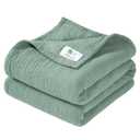 Lulumoon Muslin Quilt Blanket, Crib Blanket for Baby and Toddler,47x47 Inches(Lotus Leaf)