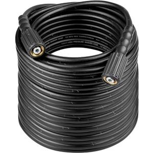 TOOLCY Pressure Washer Hose, 3400 PSI, 50 ft 1/4" Kink Resistant Power Washer Hose M22 Replacement for Ryobi, Troy Bilt, Greenworks, CRAFTSMAN High PressureWashers