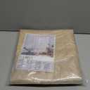 LAMIT Natural 100% Blackout Linen Curtains, 63 Inches Linen Textured Thermal Bedroom Curtains Back Tab and Rod Pocket Neutral Panels with White Liner for Living Room, 2 Panels, 38 x 63 Inch, Burlap