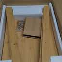 Set of 2 Stackable Bedside Table with Open Storage Compartment, HW61736