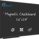 XBoard Magnetic Chalkboard Blackboard 36 x 24, Chalkboard Signs with Black Aluminium Frame, Pin Collections