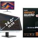 Privacy Screen Filter 24 Inch Anti Spy Monitor Filter | Anti Glare Blue Light Blocking Screen Protector | 60 Degree Viewing Angle Computer Privacy Shield | Reusable Adhesive Frame | Eye Protection
