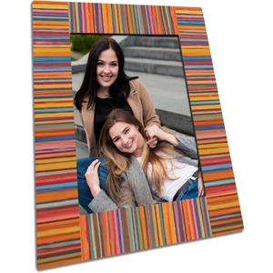 Retro Colorful Wooden Picture Frame For 5"X7" Photo - Ethnic Style Frame Tabletop Display, Gifts For Friends & Families, Farmhouse Home & Office Decorations(Vertical)-A04 Retro Colorful Wooden Picture Frame For 5"X7" Photo - Ethnic Style Frame Tabletop Display, Gifts For Friends & Families, Farmhouse Home & Office Decorations(Vertical)-A04