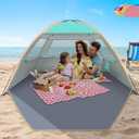 Gorich Beach Tent Sun Shelter for 3-10 Person with UPF 50 UV Protection, Lightweight & Easy Setup Beach Shade Canopy, Portable Beach Shade Tent Beach Cabana