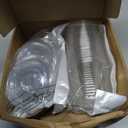 25 Sets Clear Plastic Cups with Lids and Straws, Disposable Iced Coffee Cups for Drinking, Cold Drinks, Juice, Smoothie, Pet Cup for Coffee Shops, Party, Christmas (10 oz)