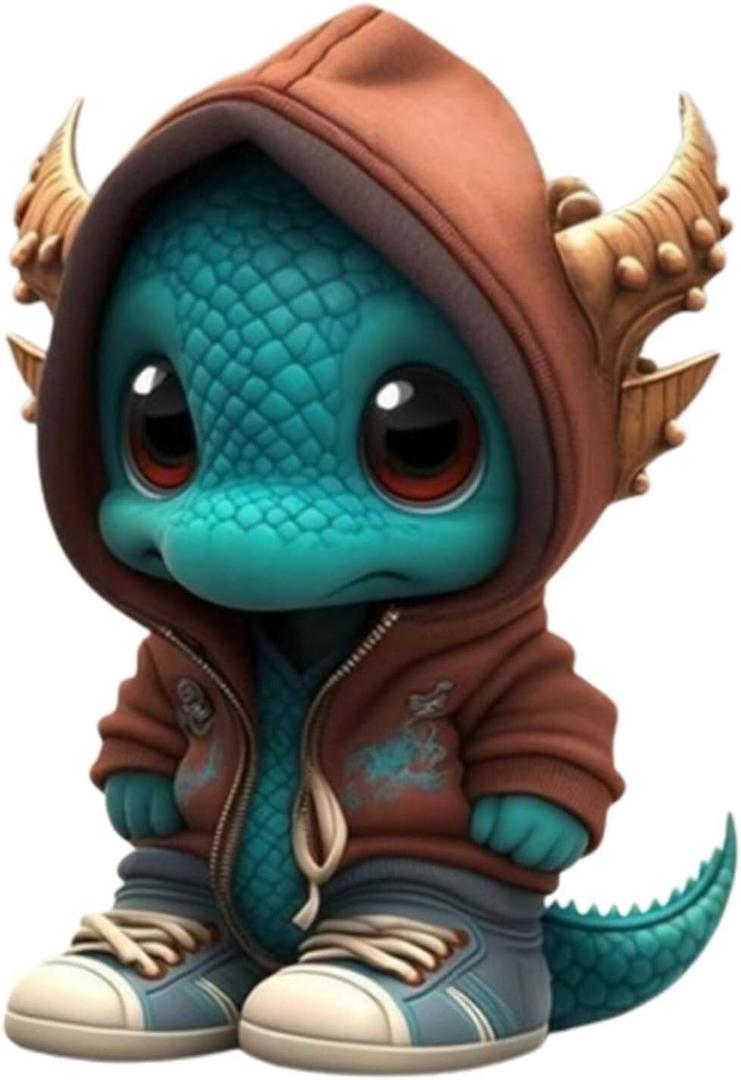 JJSHUANL Cartoon Cool Dragon Resin Ornament, Resin Crafts Advanced Mini Home Desk Decor, Funny Gift for Friends Children (Dinosaur Figurines D) JJSHUANL Cartoon Cool Dragon Resin Ornament, Resin Crafts Advanced Mini Home Desk Decor, Funny Gift for Friends Children (Dinosaur Figurines D)