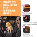 Active Pets Waterproof Hammock Standard Car Seat Cover, Fits Sedans Hatchbacks Crossovers Coupes Compact Vehicles, Secure Convertible Travel Bed Protects Backseat Cargo from Dogs, Black w/Black Trim