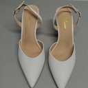 Athlefit Closed Pointed Toe Kitten Heels for Women Dress Work Wedding Party Slingback Stiletto Pumps Shoes
