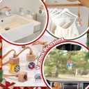 Meanplan 50 Pcs Christmas Car Diffuser Bottles Employee Appreciation Gift Bulk Hanging Air Freshener Empty Glass Perfume Oil Bottle with Xmas Stickers for Coworker Teacher Car Lover(Square, 10ml)