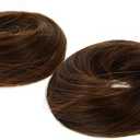 ERINGOGO 2pcs Hair Bun Maker Scrunchies Natural Hairpiece Extensions for Chic Updos Lightweight Stylish Bun Hair Accessories for Women and Girls