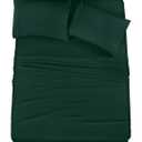Bedding Queen Bed Sheets Set - 4 Piece Bedding - Brushed Microfiber - Shrinkage and Fade Resistant - Easy Care Emerald Green