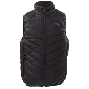 Black Polyester Fiber Heated Vest USB Electric Heating Vest Heates Jacket for Winter Outdoor Heating Clothes
 L