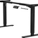Standing Desk Frame Dual Motor, Electric Adjustable Legs Compatible Desktop Size 39-71, 264 lbs Weight Capacity, Sedentary Reminder Stand Up Desk Frame Workstation, Black Frame Only
