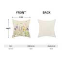 Yxuiyal Easter Pillow Covers 18x18 Set of 2 Bunny Eggs 1 Throw Pillow Covers Outdoor Decoration Holiday Rabbit Pillowcase Farmhouse Decorative Linen Cushion Case for Home Sofa Couch
