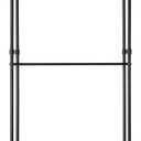 Amazon Basics Adjustable Double Rod Rolling Garment Rack, Hanging Clothes Closet Organizer with Wheels, Heavy Duty, 36" x 14" x 72", Black
