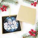 Snow Man Christmas Ornaments for Christmas Tree Snow Man Tree Ceramic Ornament Hanging Snowmen Ornaments for Xmas Holiday Home Decor Gift Exchanges Idea Party Supplies(Three1)