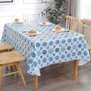Heavy Duty Vinyl Tablecloth with Flannel Backing Waterproof Oil-Proof Plastic Table Cloth Stain-Resistant Wipeable Rectangle or Square Table Cover for Indoor and Outdoor (Floral Vine,60x84 Inch)