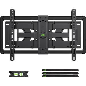 USX Mount Ultra Slim TV Wall Mount for 37-90 inch TVs, Low Profile Full Motion TV Mount with Swivel Articulating Dual Arms, Wall Bracket for Max VESA 600x400mm Holds 120lbs, Fits 16"/18"/24" Studs 