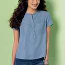 McCall's Patterns M7360 Misses' Henley Tops, Size E5 (14-16-18-20-22)