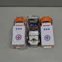 Liberty Imports 3-in-1 True Hero Emergency Rescue Vehicles Kids Toy Cars Playset - Ambulance, Fire Truck and Police Car with 3-Button LED Light and Sound Effects