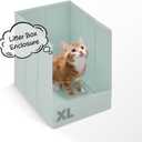 Cat Litter Box Enclosure,Folding XL L24×W16×H18 Litter Box Enclosure Splash Guard High Side, Leak&Water Proof,No Assembly Required Pee Shields,Dog Proof