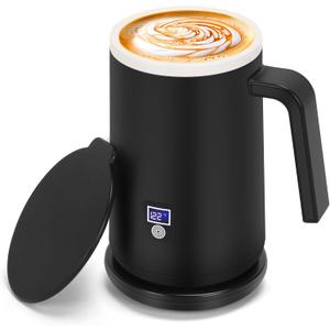 Constant Temperature Heating Cup, 12oz Rechargeable Smart Mug Warmer with Temperature Control, 90 Min Battery Life, Wireless Charging, Black