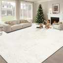 8x10 Area Rugs for Living Room: Washable Vintage Large Retro Rug Soft Non-Slip Indoor Low Pile Carpet for Bedroom Dining Room Office (Beige, 8' x 10')