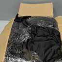 HolidayIdeas Black 8ft Rectangle Spandex Tablecloth 2 Pack Fitted Stretch Table Skirts 30x96 Inch, Ruffle Design Wrinkle-Free Polyester Table Cover for Banquets,Trade Shows, Parties, Events