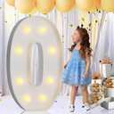 imprsv Marquee Light Up Letters, 3FT Marquee Letters Mosaic Light Up Letters for Birthday Baby Shower Wedding Engagement Party Backdrop Decor, Large Marquee Letters for Party Decorations, Letter O