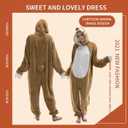 COSUSKET Snug Fit Unisex Adult Onesie Pajamas, Flannel Cosplay Animal One Piece Halloween Costume Sleepwear Homewear (Large, Sloth)