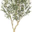 Realead 6ft Artificial Olive Tree with Tall Exquisite Planter - Realistic Faux Olive Tree with Thick Trunk and Lifelike Fruits - Large Fake Olive Tree for Home Office Decor