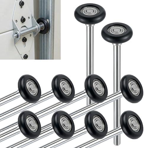 10 Pack 9'' Stem 2" Classic Stealth Black Nylon Garage Door Roller, 13 Ball Commercial Industrial Grade Door Wheel Quiet/Durable and High Load, Use 6200ZZ Double Seals Precision Bearings