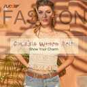 SUOSDEY 2 Pack 3 Pack Womens Fashion Leather Belts for Jeans Dresses Pants Black Brown Beige Ladies Belts with Gold Buckle (Black)