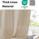 NICETOWN Cafe Linen Tier Curtains - 30 Inch Length Farmhouse Solid Short Small Half Window Curtains with Back Tab & Rod Pocket for Bathroom, 2 Panels, 55Wx30L, Angora