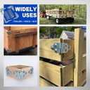 Lonffery 8 Sets Trailer Stake Sides Brackets, Corner Brackets with Screws for Wood, Utility Trailer