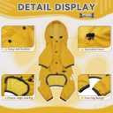 Dog Raincoat, Waterproof Dog Rain Jacket with Hood, Rain Coat with Leash Hole, Reflective Strap for Dogs, Lightweight Puppy Clothes(Yellow,L)