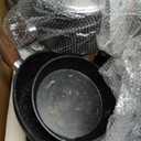 Kitchen Academy Induction Cookware Sets - 12 Piece Cooking Pan Set, Granite Black Nonstick Pots and Pans Set, 12 Pcs Cookware Set
