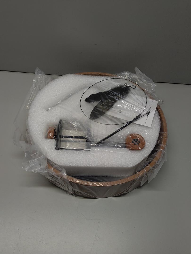 Cat Desk Bed Perch Nest with Teaser Easy Install, Space Saving Design,  Sturdy Frame, Removable Cushion, Ideal for Home Office, Side Table, Fits All Cats