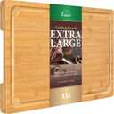 2XLarge Cutting Board, 20" Bamboo Cutting Boards for Kitchen with Juice Groove and Handles Kitchen Chopping Board for Meat Cheese board Heavy Duty Serving Tray, 2XL, Empune, 20"L x 14"W