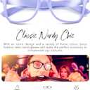 Clear Lens Non-Prescription Retro Nerd Glasses for Men Women - Cosplay Costume Fake Eyeglasses