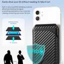 for MagSafe Wallet with Stand, Adjustable Stand Magnetic Wallet for iPhone, RIFD Blocking Phone Credit Card Holder for iPhone 17/16/15/14/13/12 Series, Not for iPhone 13/12 Mini, Black