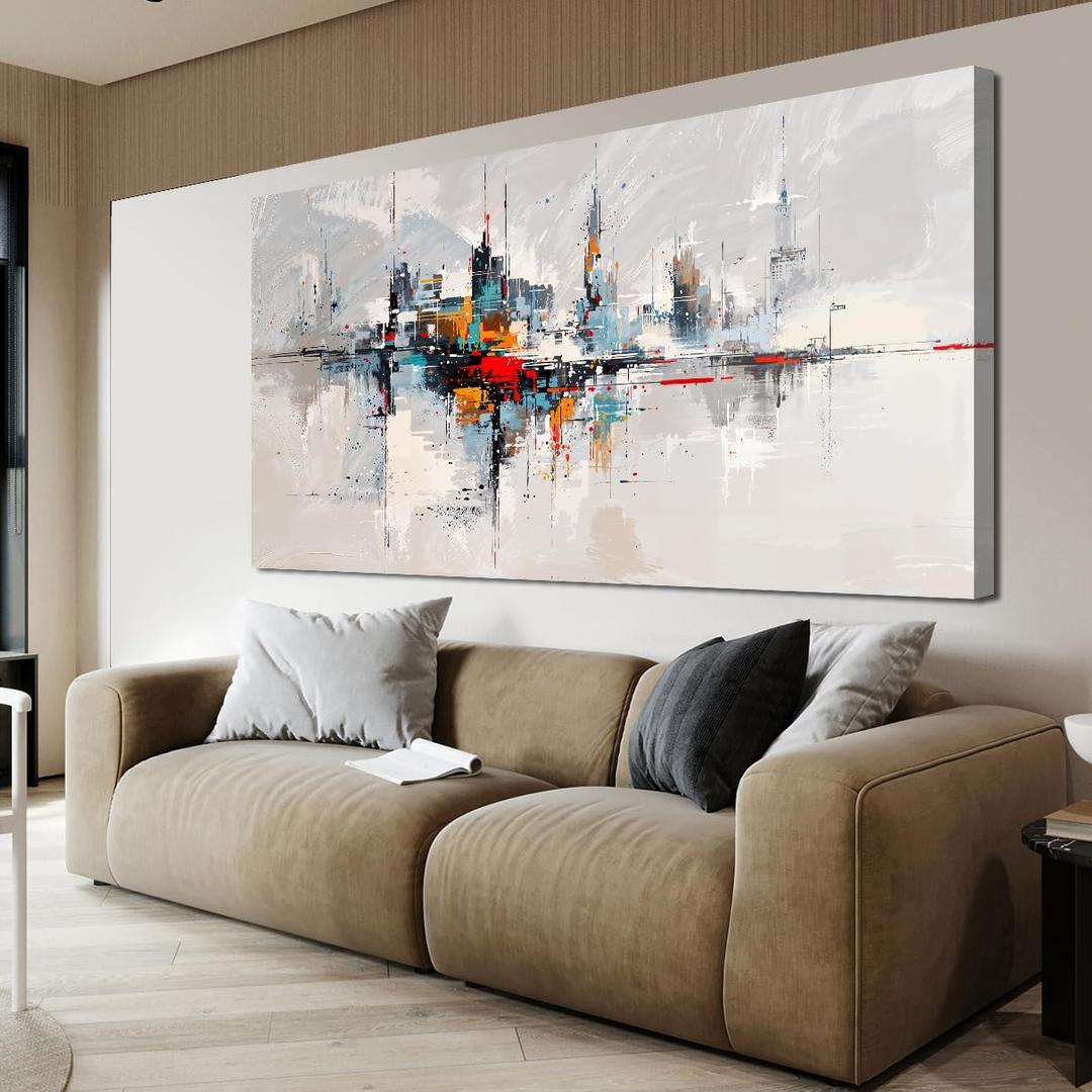 Abstract Wall Art Decor Wall Art Pictures for Living Room Abstract Canvas Art Wall Decor Modern Colorful Wall Art Prints Contemporary Large Wall Art Decorations Bedroom Office Decor 29" X 58"