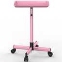 TASALON Rolling Salon Service Cart with Tray Top, Height Adjustable, Aluminum Rolling Tray Trolley for Salon Essentials, Adjustable Height for Hairstylist Tray 10 PCS Disposable Salon Tray Cover, Pink