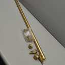 1-1/8 Inch Diameter Brushed Gold Curtain Rod with Bird Design Finials, 36-72'' Telescoping Single Curtain Rods for window width 24-68 inch, 1 pack